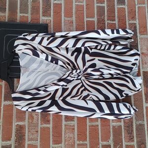 Asos Faux Wrap Long Sleeve Blouse Size 12